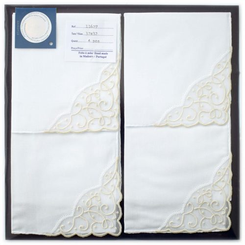 Embroidered handkerchief 11627-BEIGE